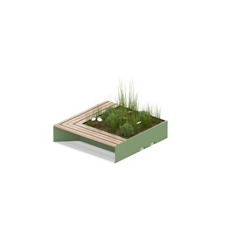 MeetUp istutusalue kulma penkillä