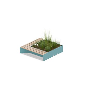 MeetUp istutusalue kulma penkillä