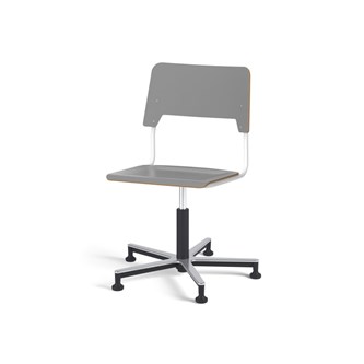 Como FSC BX tuoli, matala kaasujousi, iso istuin, aluristikko liukutassuilla, valkoinen runko