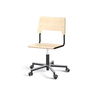 Como FSC BX tuoli, korkea kaasujousi, iso istuin, aluristikko pyörillä, musta runko