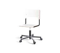 Como FSC BX tuoli, matala kaasujousi, iso istuin, aluristikko pyörillä, musta runko