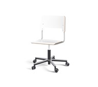 Como FSC tuoli, matala kaasujousi, iso istuin, aluristikko pyörillä, hopea runko