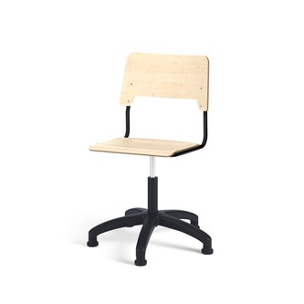 Como FSC BX tuoli, matala kaasujousi, iso istuin, muoviristikko liukutassuilla, musta runko