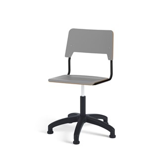 Como FSC BX tuoli, matala kaasujousi, iso istuin, muoviristikko liukutassuilla, musta runko