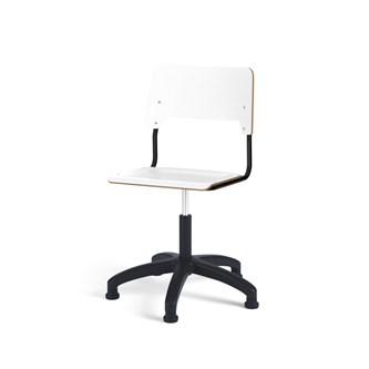 Como FSC BX tuoli, matala kaasujousi, iso istuin, muoviristikko liukutassuilla, musta runko