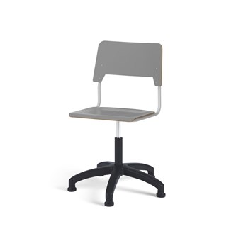 Como FSC tuoli, korkea kaasujousi, iso istuin, muoviristikko liukutassuilla, hopea runko