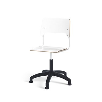 Como FSC BX tuoli, korkea kaasujousi, iso istuin, muoviristikko liukutassuilla, valkoinen runko