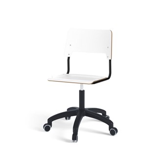 Como FSC BX tuoli, korkea kaasujousi, iso istuin, muoviristikko pyörillä, musta runko