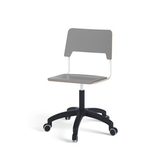 Como FSC BX tuoli, korkea kaasujousi, iso istuin, muoviristikko pyörillä, valkoinen runko