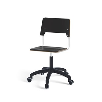 Como FSC BX tuoli, korkea kaasujousi, iso istuin, muoviristikko pyörillä, valkoinen runko