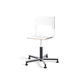 Como FSC BX tuoli, korkea kaasujousi, medium istuin, aluristikko liukutassuilla, valkoinen runko