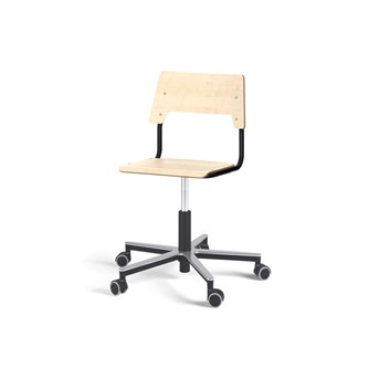 Como FSC BX tuoli, korkea kaasujousi, medium istuin, aluristikko pyörillä, musta runko