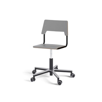 Como FSC BX tuoli, korkea kaasujousi, medium istuin, aluristikko pyörillä, musta runko