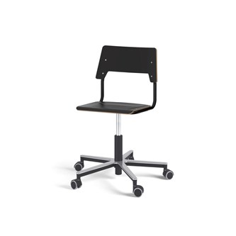 Como FSC BX tuoli, korkea kaasujousi, medium istuin, aluristikko pyörillä, musta runko