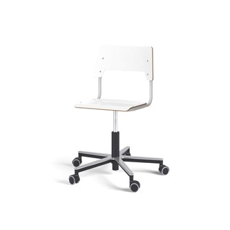 Como FSC tuoli, korkea kaasujousi, medium istuin, aluristikko pyörillä, hopea runko