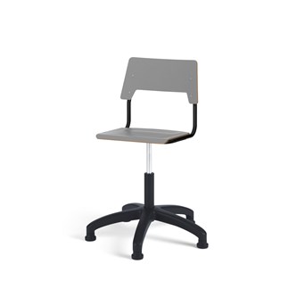 Como FSC BX tuoli, korkea kaasujousi, medium istuin, muoviristikko liukutassuilla, musta runko