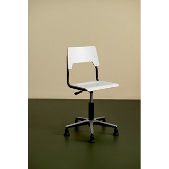 Como FSC BX tuoli, matala kaasujousi, medium istuin, muoviristikko liukutassuilla, musta runko