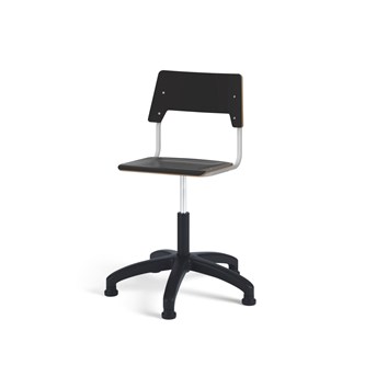 Como FSC tuoli, matala kaasujousi, medium istuin, muoviristikko liukutassuilla, hopea runko