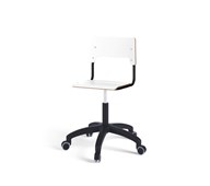 Como FSC BX tuoli, matala kaasujousi, medium istuin, muoviristikko pyörillä, musta runko