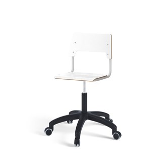 Como FSC tuoli, korkea kaasujousi, medium istuin, muoviristikko pyörillä, hopea runko