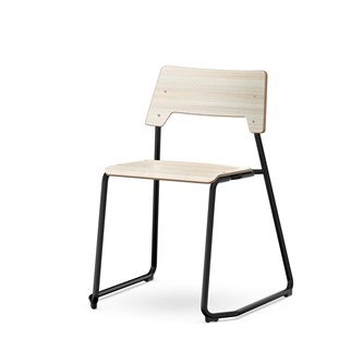 Como FSC BX tuoli, lenkkijalka, ik 45 cm, iso istuin, musta runko