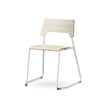 Como FSC BX tuoli, lenkkijalka, ik 45 cm, iso istuin, valkoinen runko