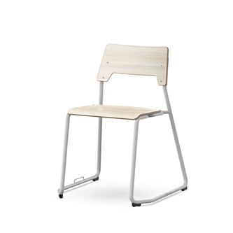 Como FSC BX tuoli, lenkkijalka, ik 45 cm, iso istuin, riviliittimellä, hopea runko