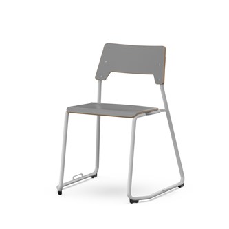 Como FSC BX tuoli, lenkkijalka, ik 45 cm, iso istuin, riviliittimellä, hopea runko