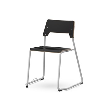 Como FSC BX tuoli, lenkkijalka, ik 45 cm, iso istuin, riviliittimellä, hopea runko