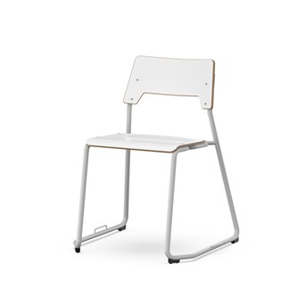 Como FSC BX tuoli, lenkkijalka, ik 45 cm, iso istuin, riviliittimellä, hopea runko