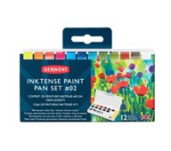 Mustevärilaatikko Derwent Inktense #2, 12 väriä