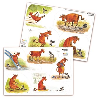 Flanellikuvat Mimmi Lehmä ja Varis