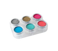 Kasvoväripaletti Grimas, helmiäisvärit, 6 väriä