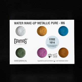 Kasvoväripaletti Grimas, metallivärit, 6 väriä
