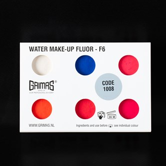 Kasvoväripaletti Grimas, fluorivärit, 6 väriä