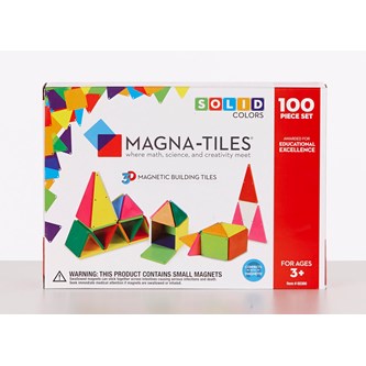 Magneettinen rakennussarja Magna-Tiles, värilliset, 100 osaa