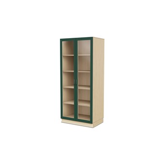 Fixa materiaalikaappi, 2 lasiovea, 3:5 S58 cm, koivu