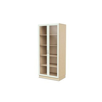Fixa materiaalikaappi, 2 lasiovea, 3:5 S58 cm, koivu