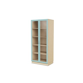 Fixa materiaalikaappi, 2 lasiovea, 3:5 S58 cm, koivu