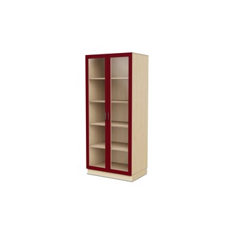 Fixa materiaalikaappi, 2 lasiovea, 3:5 S58 cm, koivu