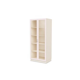 Fixa materiaalikaappi, 2 lasiovea, 3:5 S58 cm, kuultovalkoinen