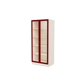 Fixa materiaalikaappi, 2 lasiovea, 3:5 S58 cm, kuultovalkoinen