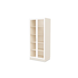 Fixa materiaalikaappi, 2 lasiovea, 3:5 S58 cm, kuultovalkoinen