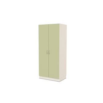 Fixa materiaalikaappi, 2 umpiovea, 3:5 S58 cm, kuultovalkoinen