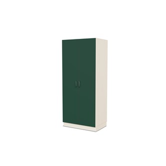 Fixa materiaalikaappi, 2 umpiovea, 3:5 S58 cm, kuultovalkoinen