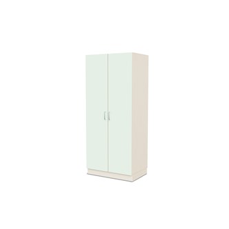 Fixa materiaalikaappi, 2 umpiovea, 3:5 S58 cm, kuultovalkoinen