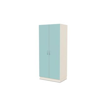 Fixa materiaalikaappi, 2 umpiovea, 3:5 S58 cm, kuultovalkoinen