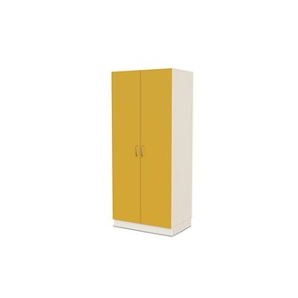 Fixa materiaalikaappi, 2 umpiovea, 3:5 S58 cm, kuultovalkoinen