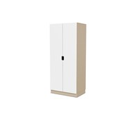 Fixa materiaalikaappi, 2 umpiovea vedinkoloilla, 3:5 S58 cm, koivu