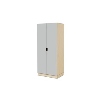 Fixa materiaalikaappi, 2 umpiovea vedinkoloilla, 3:5 S58 cm, koivu